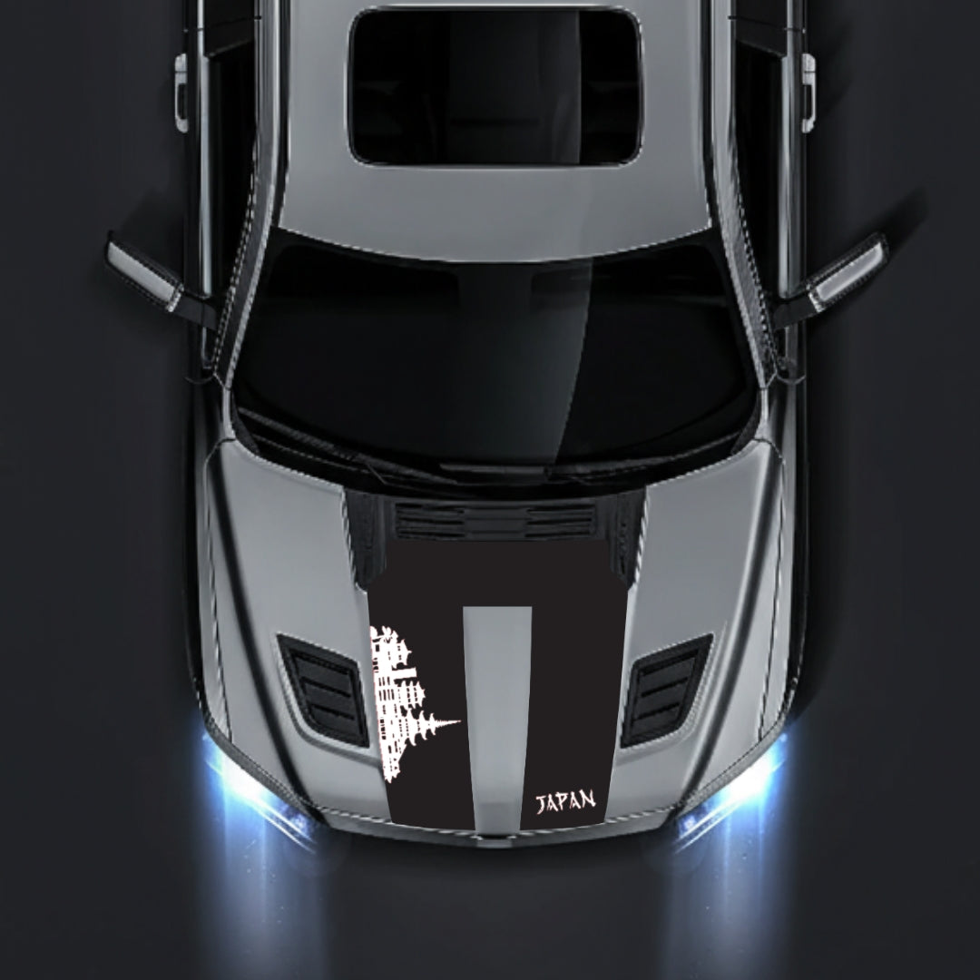 Hood Panel Decal/Sticker - Japan Skyline Graphic Kit - For Dodge RAM 1500 2019-2025 - Premium Vinyl
