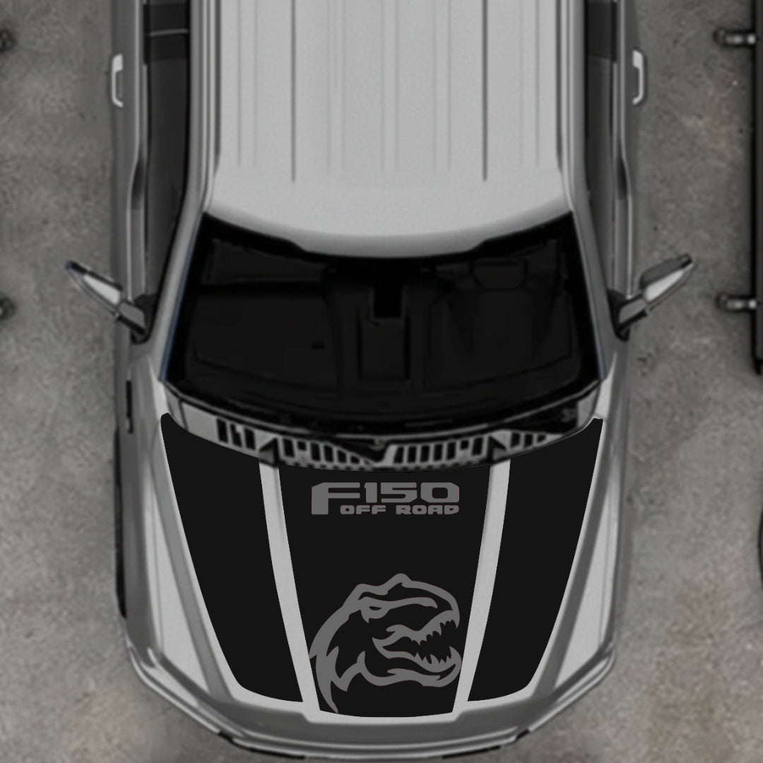 Hood Panel Decal/Sticker - Rex Style 9 Graphic Kit - For Ford F-150 2020-2026 - Premium Vinyl