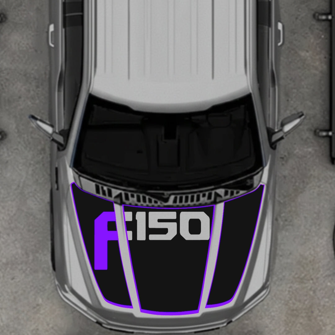 Hood Panel Decal/Sticker - Style 14 Graphic Kit - For Ford F-150 2020-2026 - Premium Vinyl