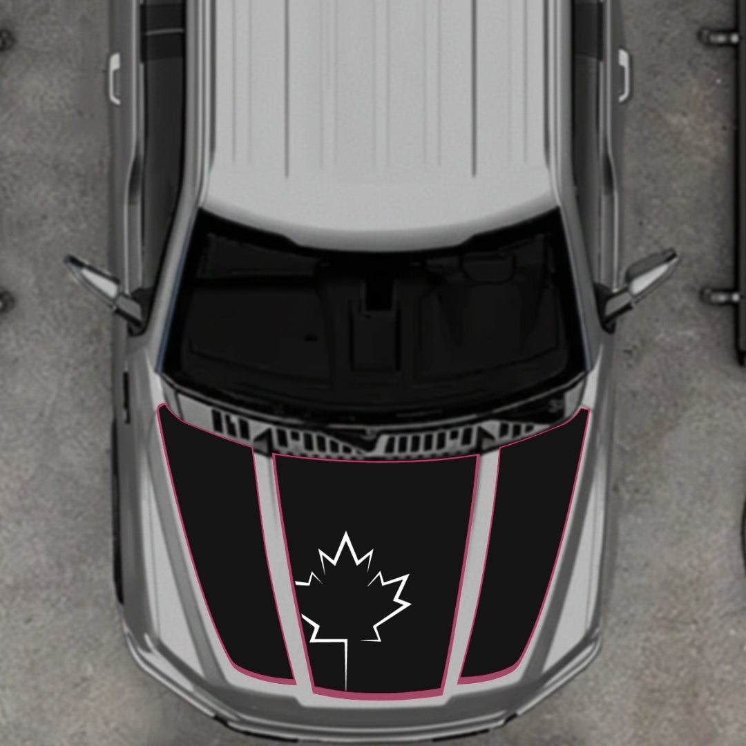 Hood Panel Decal/Sticker - Canada Style 11 Graphic Kit - For Ford F-150 2020-2026 - Premium Vinyl