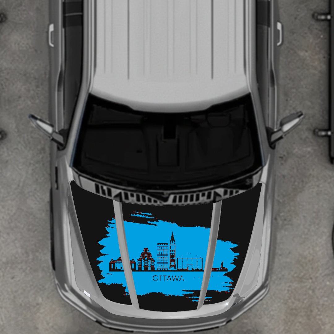 Hood Panel Decal/Sticker - Ottawa Graphic Kit - For Ford F-150 2020-2026 - Premium Vinyl
