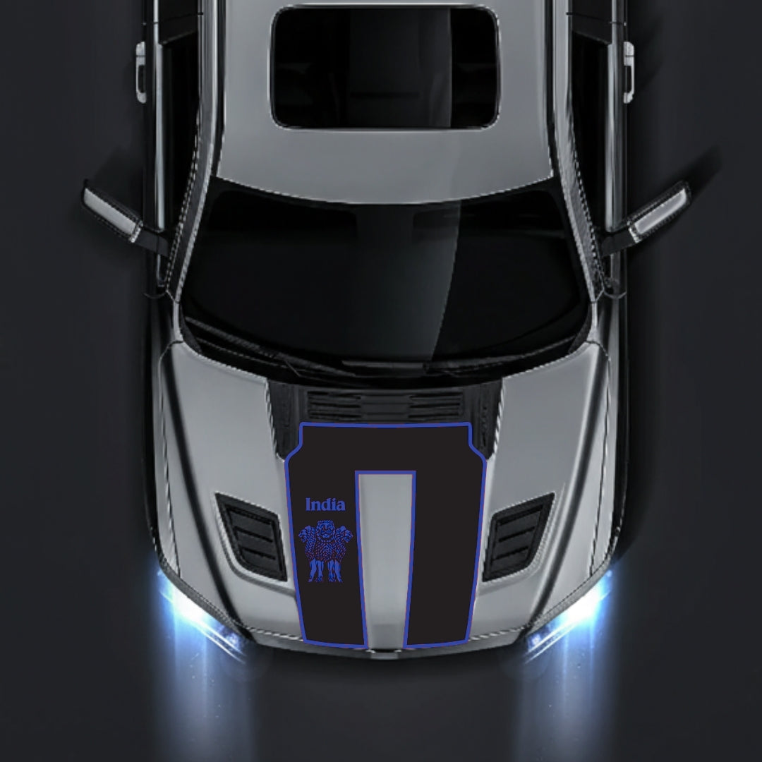Hood Panel Decal/Sticker - India - Border Graphic Kit - For Dodge RAM 1500 2019-2025 - Premium Vinyl