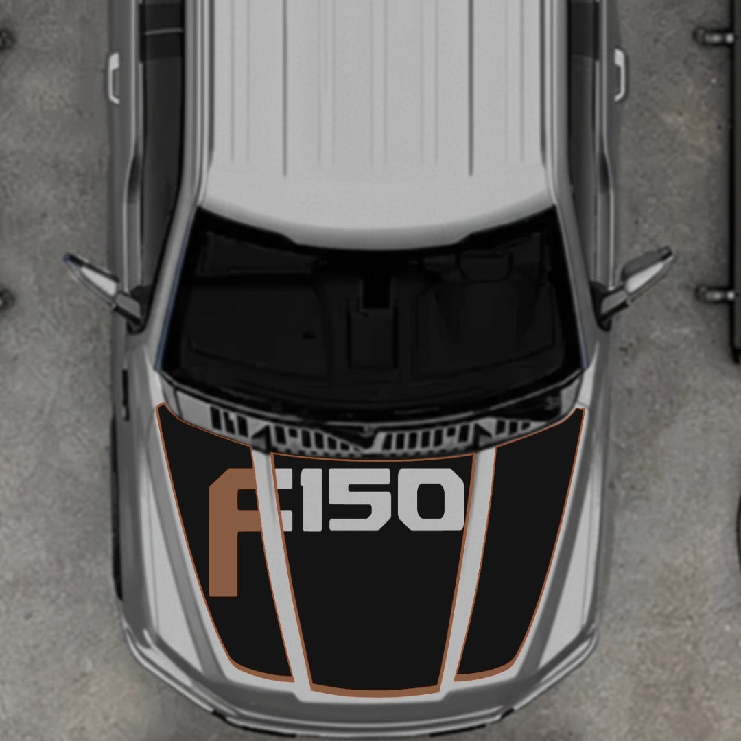 Hood Panel Decal/Sticker - Style 14 Graphic Kit - For Ford F-150 2020-2026 - Premium Vinyl