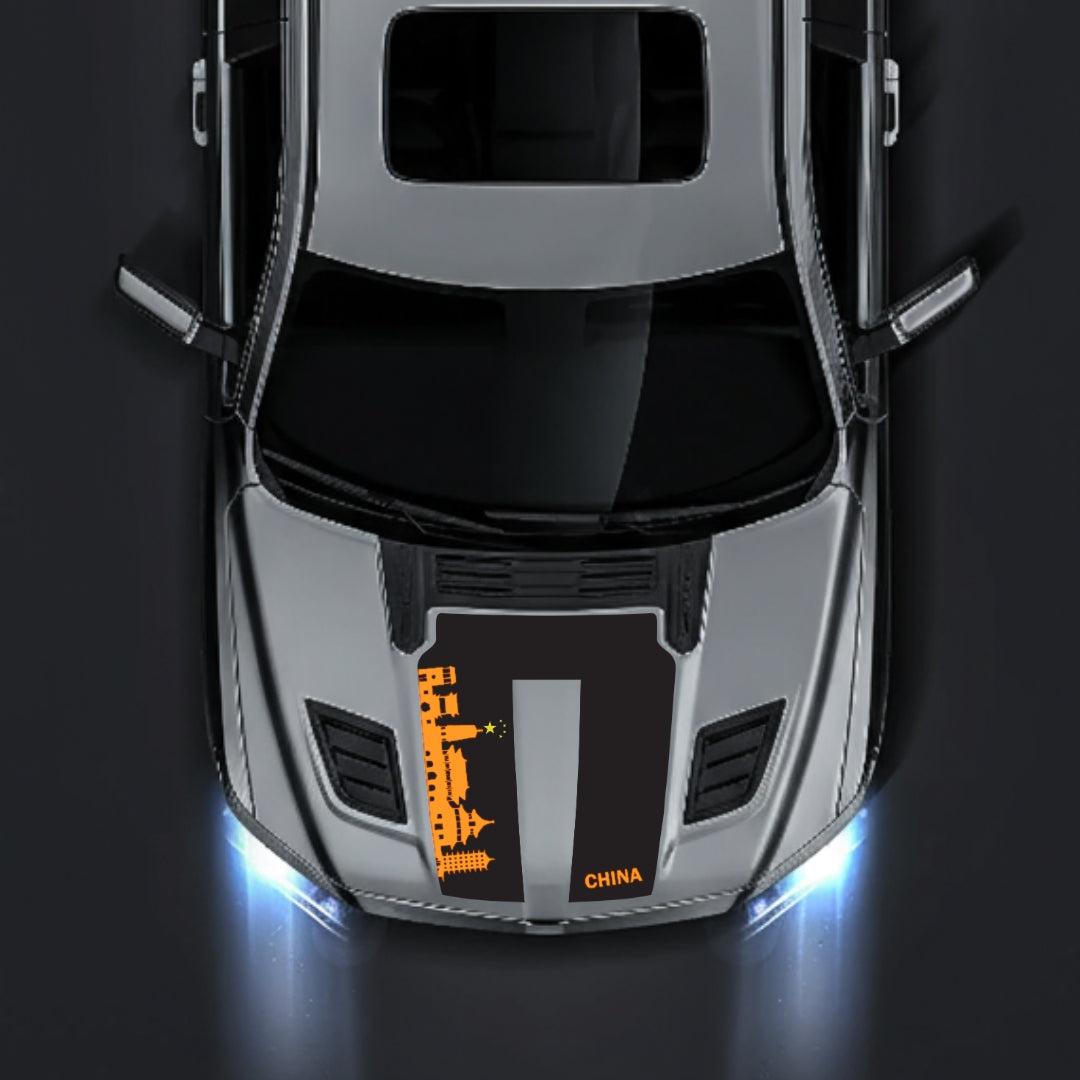 Hood Panel Decal/Sticker - China Skyline Graphic Kit - For Dodge RAM 1500 2019-2025 - Premium Vinyl