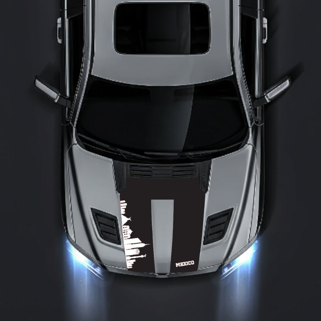 Hood Panel Decal/Sticker - Mexico Skyline Graphic Kit - For Dodge RAM 1500 2019-2025 - Premium Vinyl