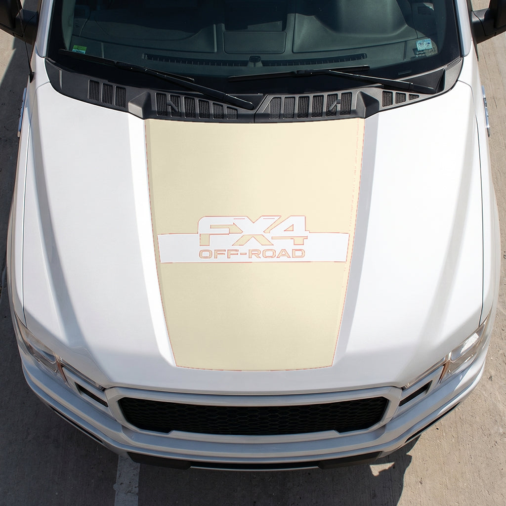 Hood Panel Decal/Sticker - Solid FX4 Graphic Decal Graphic Kit - For Ford F-150 2015-2020 - Premium Vinyl