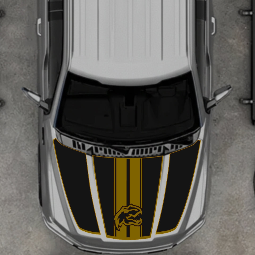 Hood Panel Decal/Sticker - Rex Style 2 - Border Graphic Kit - For Ford F-150 2020-2026 - Premium Vinyl