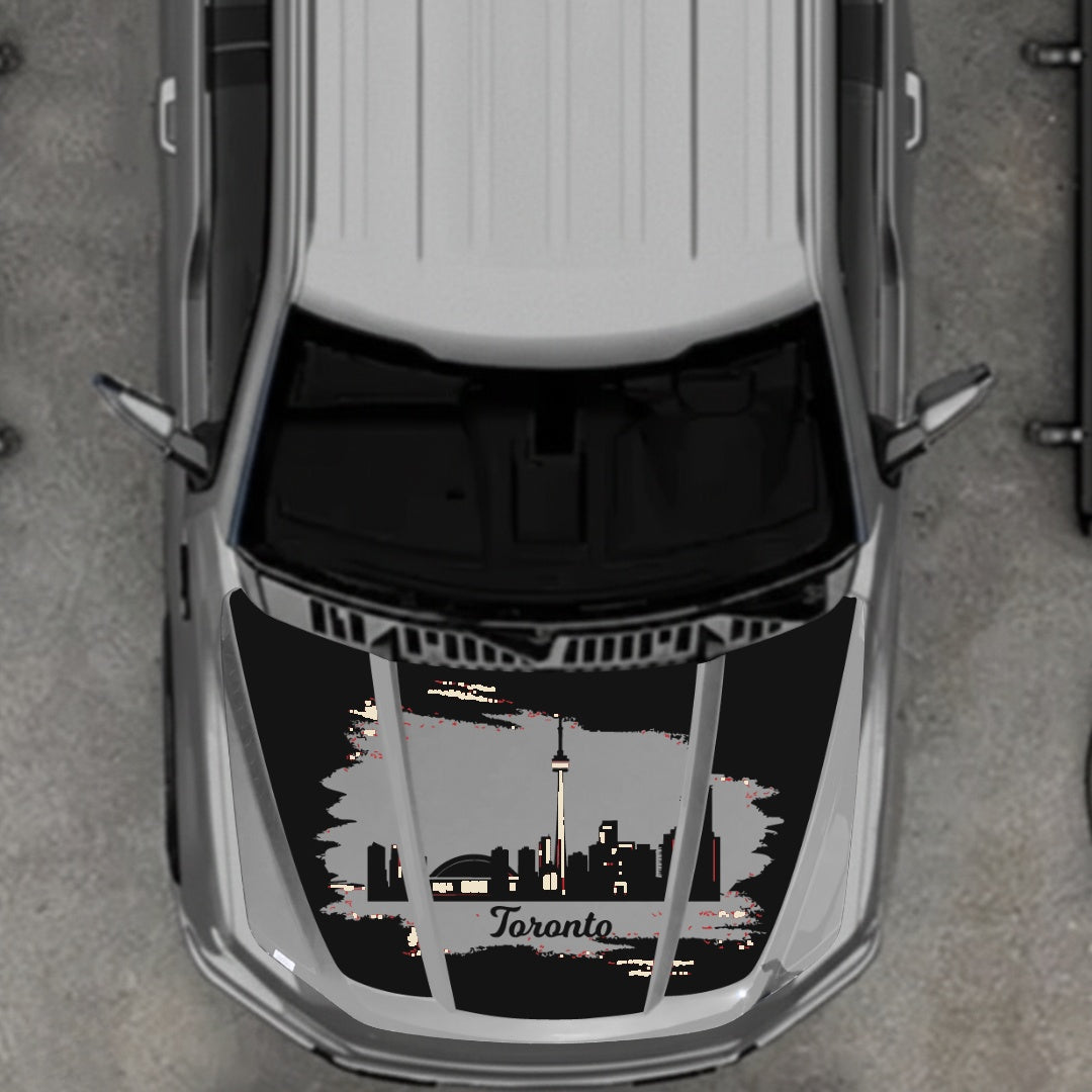 Hood Panel Decal/Sticker - Toronto - Cut Graphic Kit - For Ford F-150 2020-2026 - Premium Vinyl