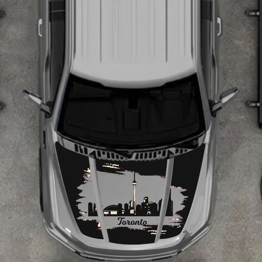 Hood Panel Decal/Sticker - Toronto - Cut Graphic Kit - For Ford F-150 2020-2026 - Premium Vinyl