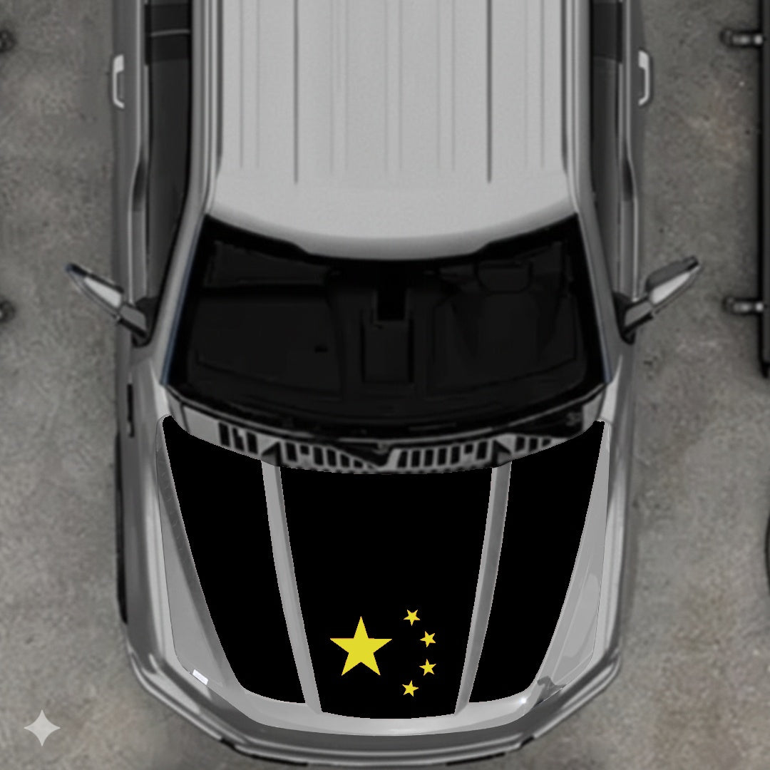 Hood Panel Decal/Sticker - China Flag Graphic Kit - For Ford F-150 2020-2026 - Premium Vinyl