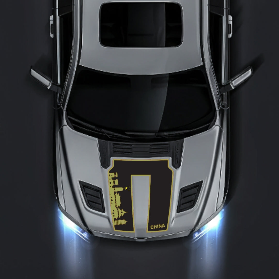Hood Panel Decal/Sticker - China Skyline - Border Graphic Kit - For Dodge RAM 1500 2019-2025 - Premium Vinyl