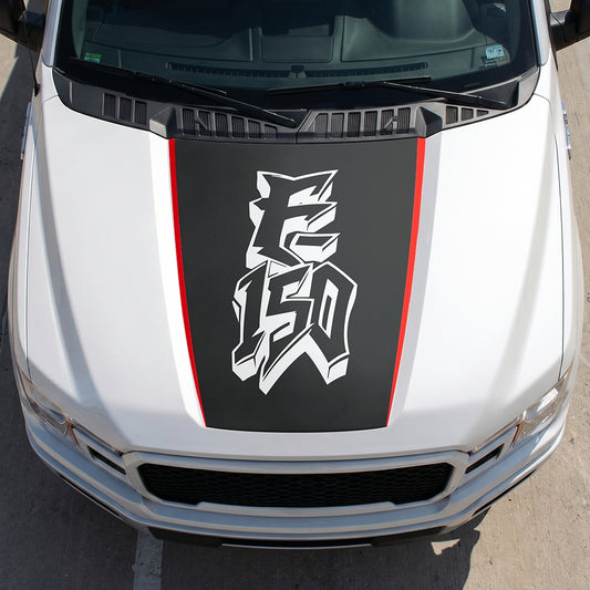 Hood Panel Decal/Sticker - Graffiti Graphic Decal Graphic Kit - For Ford F-150 2015-2020 - Premium Vinyl