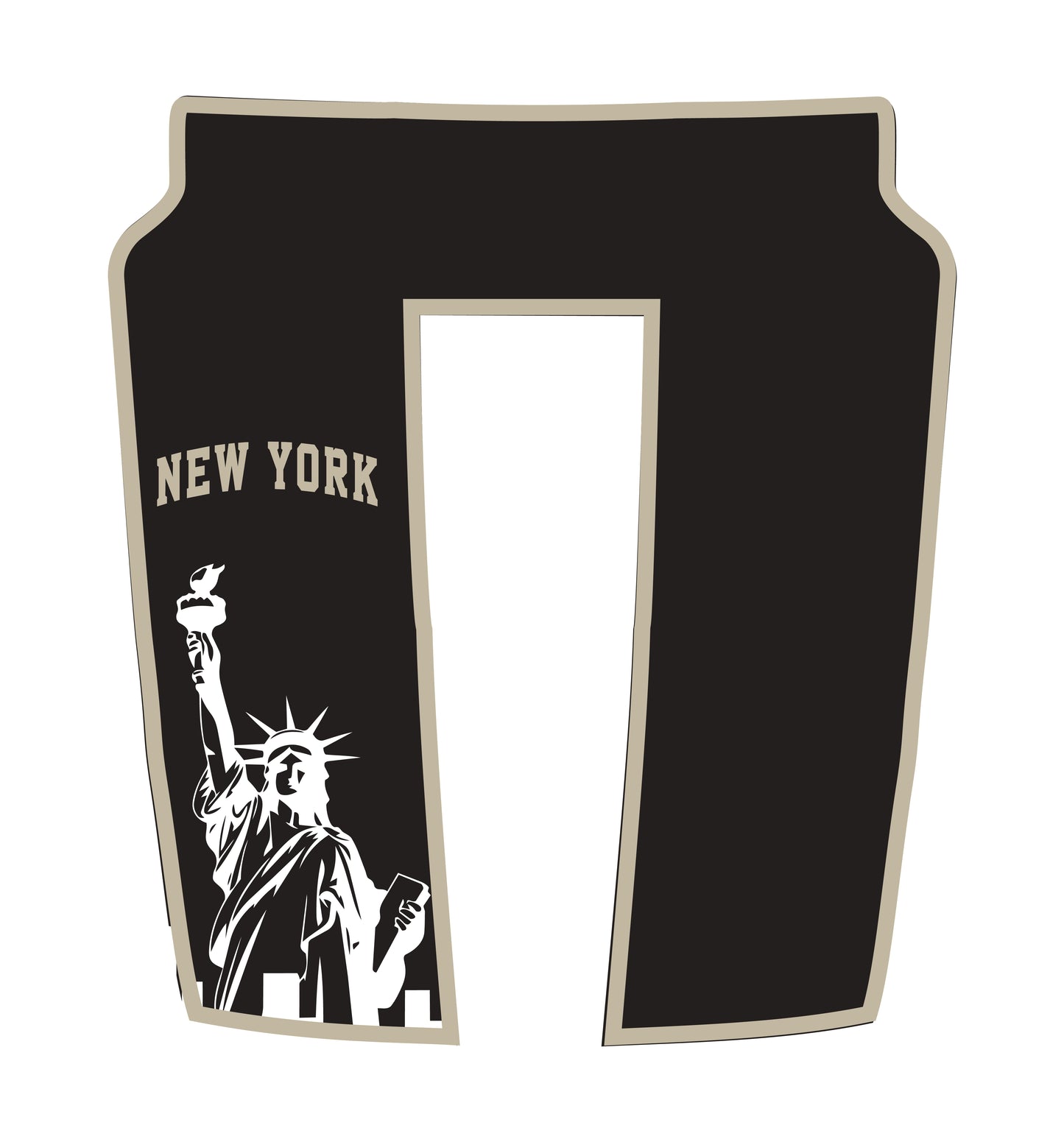 Performance Hood Panel Decal/Sticker - New York - Cut - Border Graphic Kit - For Dodge RAM 1500 2019-2025 - Premium Vinyl