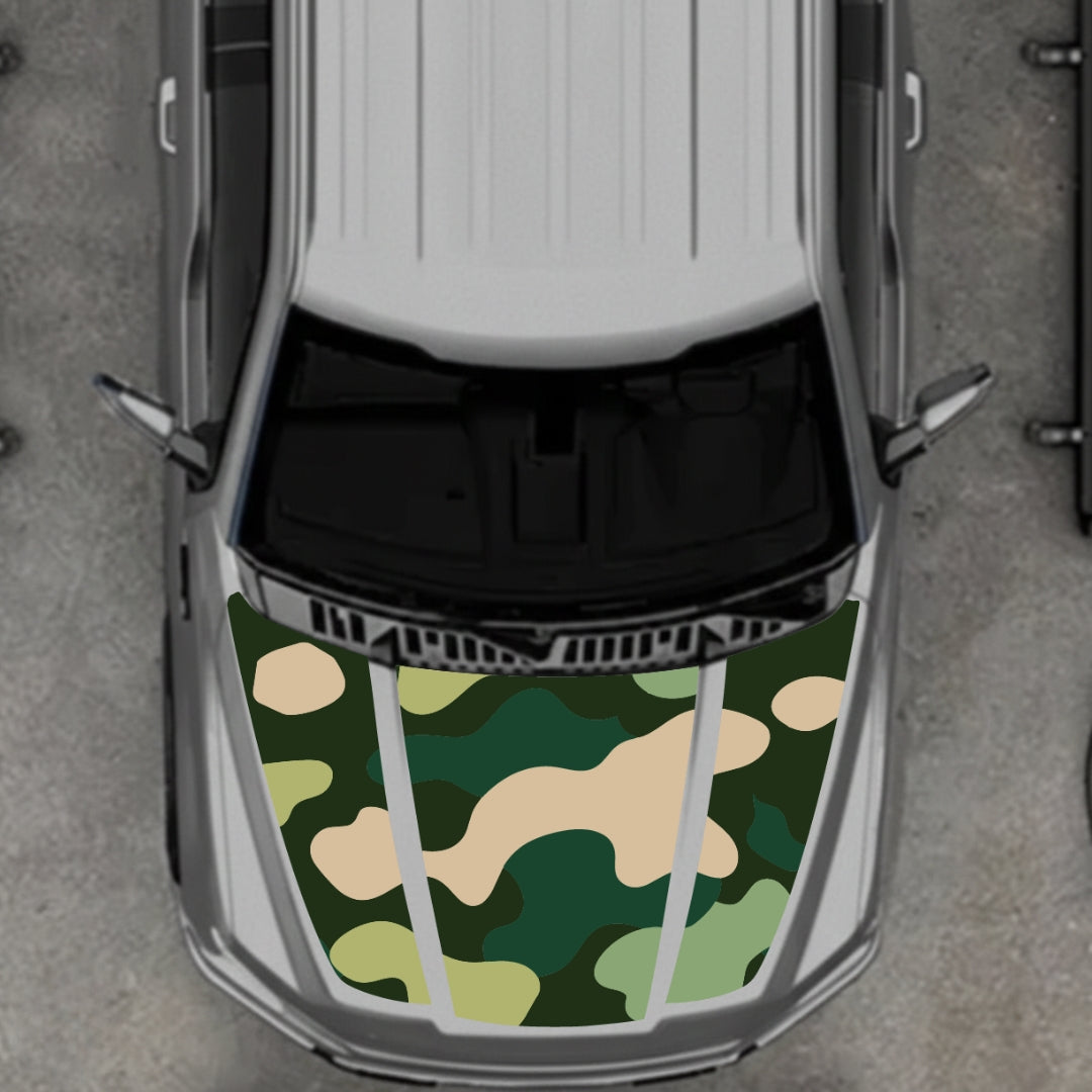 Hood Panel Decal/Sticker - Camo Style 7 Graphic Kit - For Ford F-150 2020-2026 - Premium Vinyl