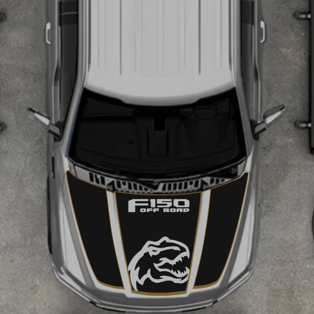 Hood Panel Decal/Sticker - Rex Style 6 Graphic Kit - For Ford F-150 2020-2026 - Premium Vinyl