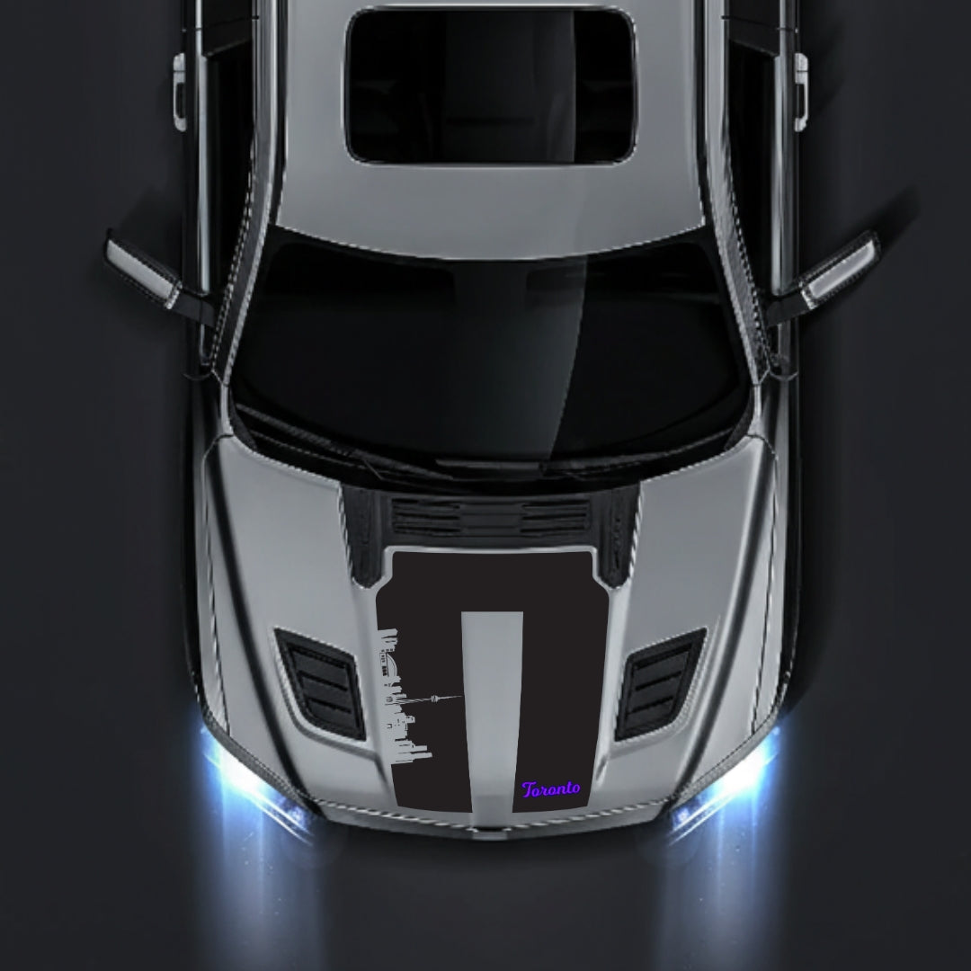 Performance Hood Panel Decal/Sticker - Toronto Skyline - Cut Graphic Kit - For Dodge RAM 1500 2019-2025 - Premium Vinyl