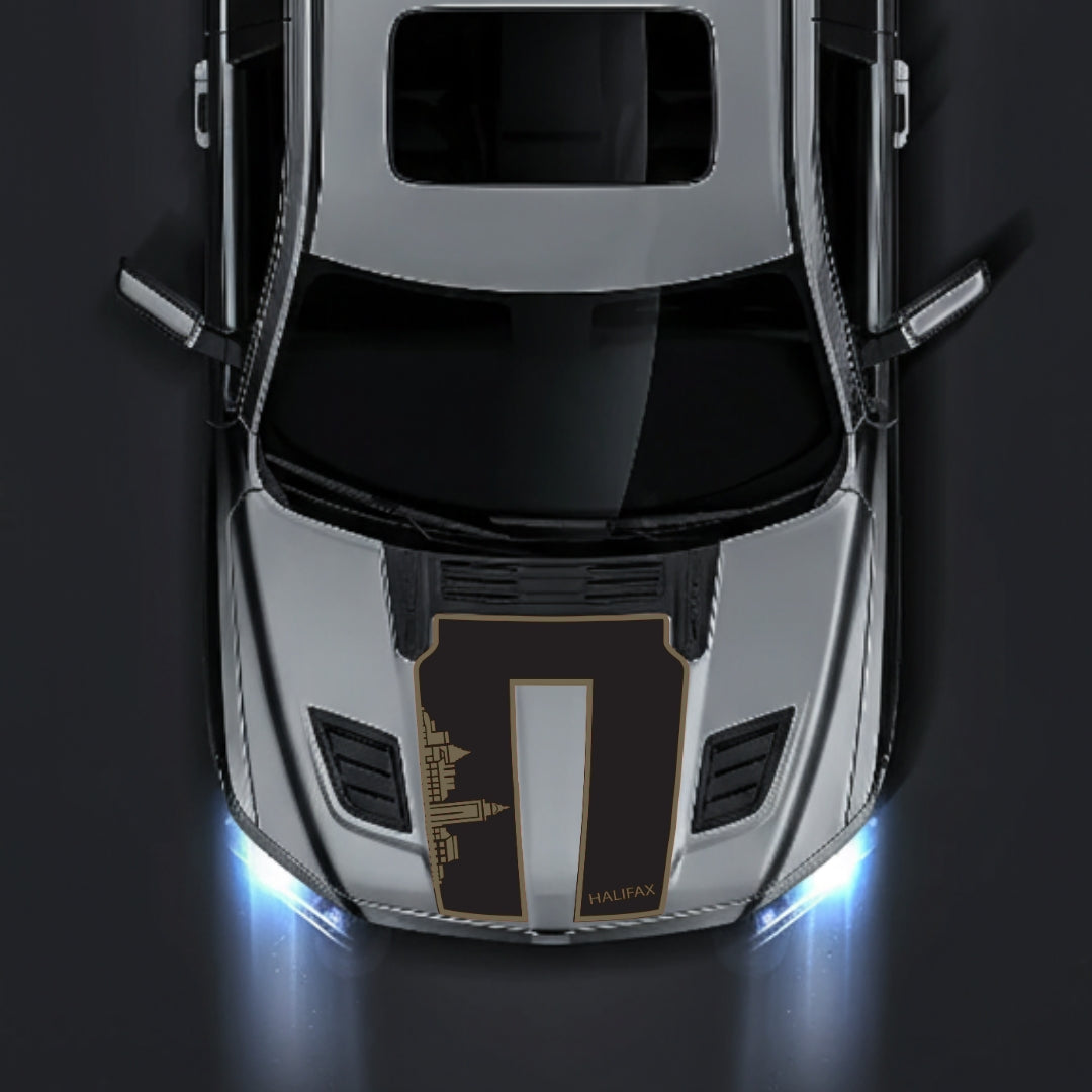 Performance Hood Panel Decal/Sticker - Halifax Skyline - Border Graphic Kit - For Dodge RAM 1500 2019-2025 - Premium Vinyl