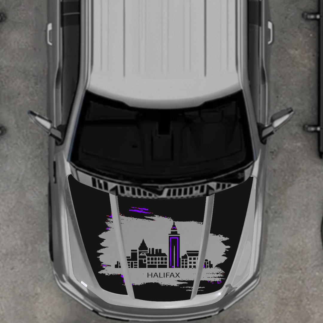 Hood Panel Decal/Sticker - Halifax - Cut Graphic Kit - For Ford F-150 2020-2026 - Premium Vinyl