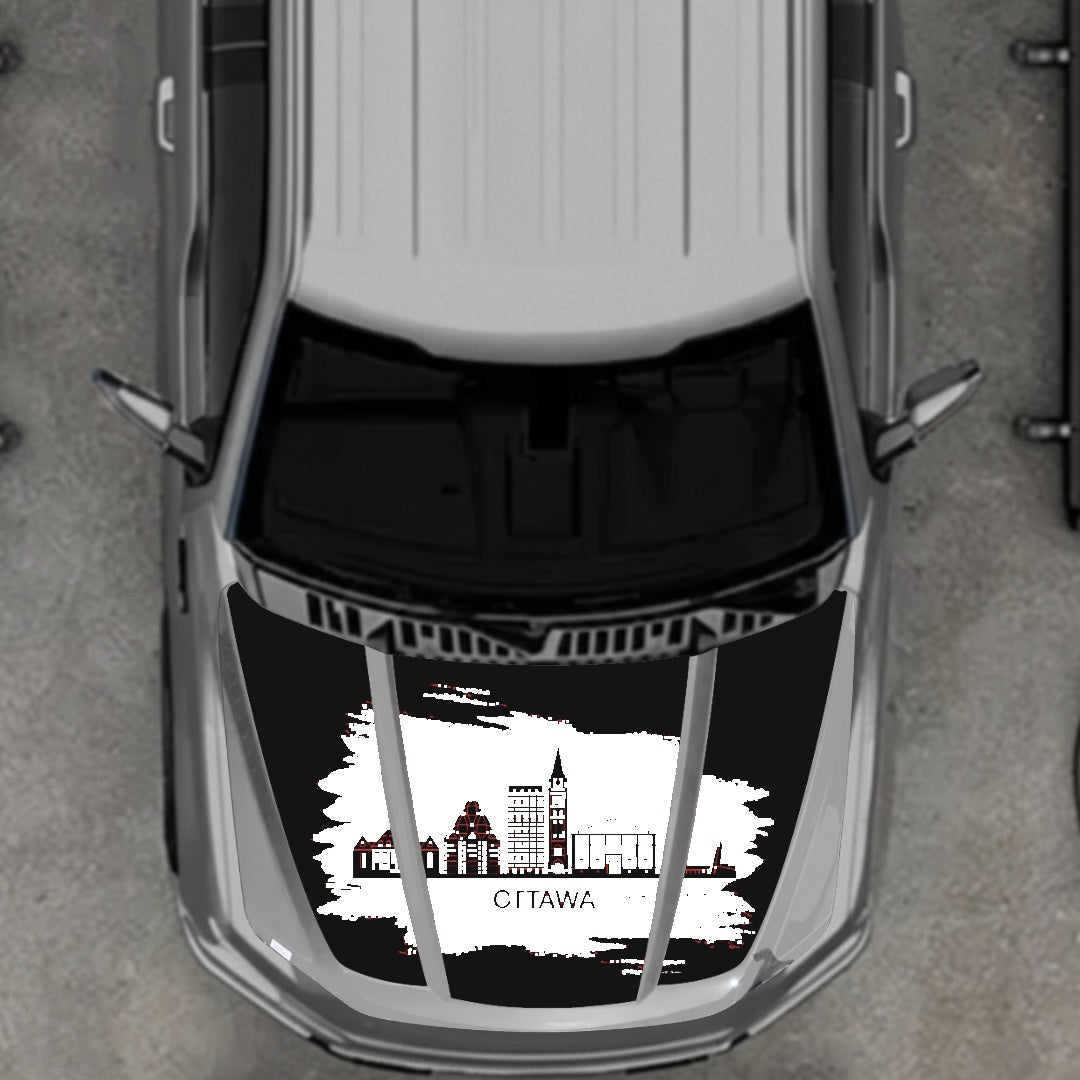 Hood Panel Decal/Sticker - Ottawa Graphic Kit - For Ford F-150 2020-2026 - Premium Vinyl