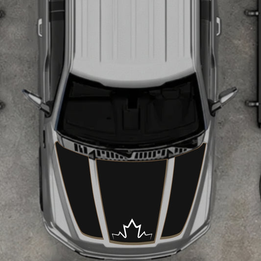 Hood Panel Decal/Sticker - Canada Style 5 Graphic Kit - For Ford F-150 2020-2026 - Premium Vinyl