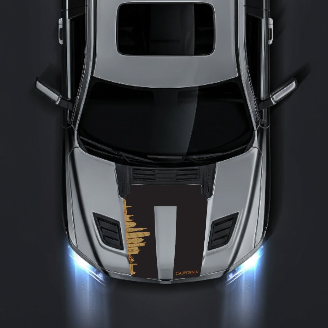 Hood Panel Decal/Sticker - California Skyline Graphic Kit - For Dodge RAM 1500 2019-2025 - Premium Vinyl