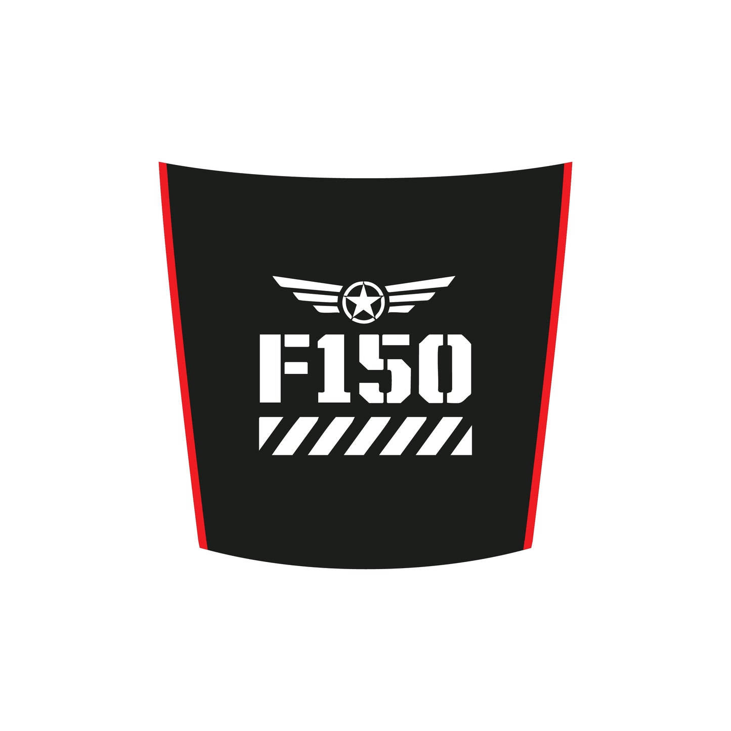 Hood Panel Decal/Sticker - Road Star Graphic Decal Graphic Kit - For Ford F-150 2015-2020 - Premium Vinyl