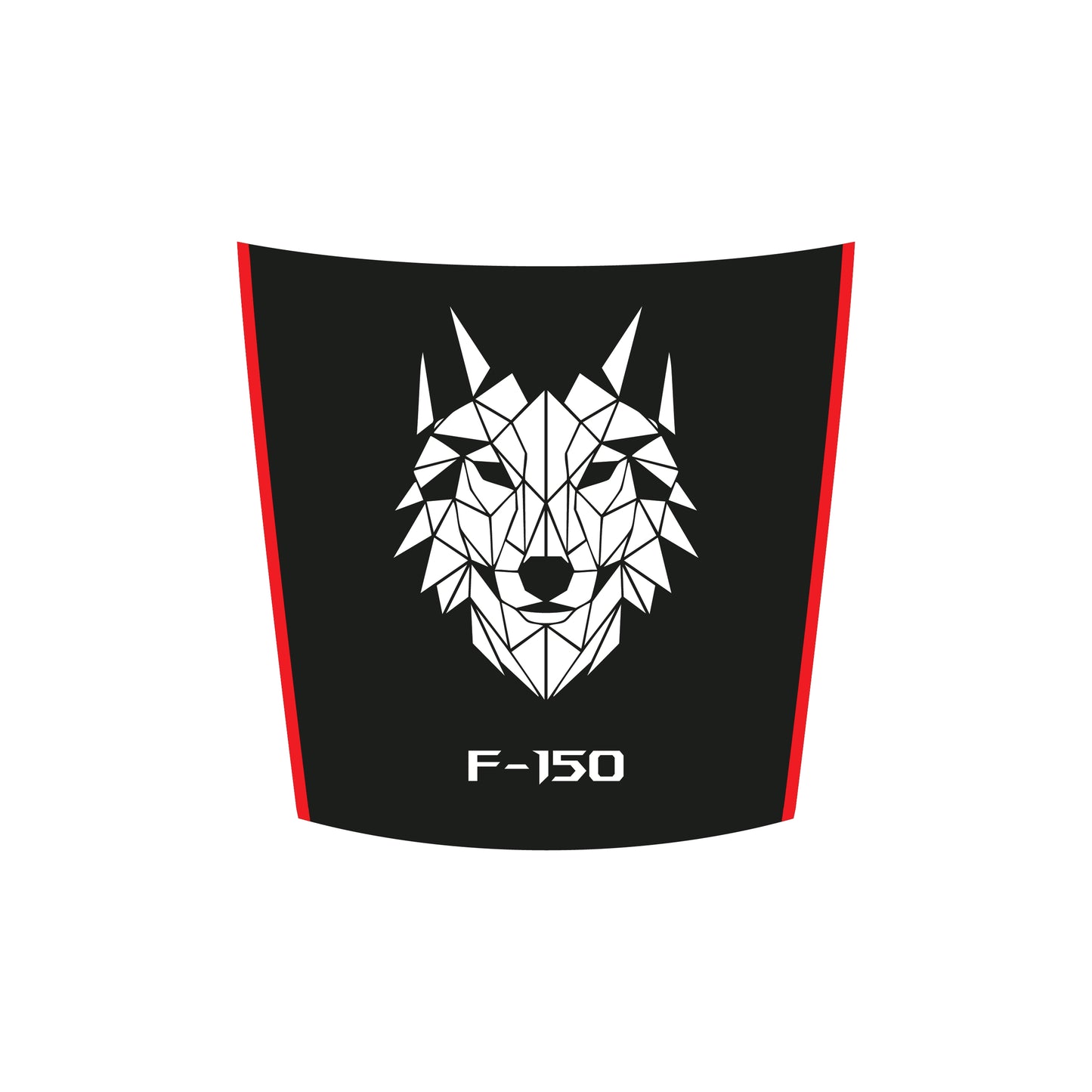 Hood Panel Decal/Sticker - Wolf Head Graphic Decal Graphic Kit - For Ford F-150 2015-2020 - Premium Vinyl