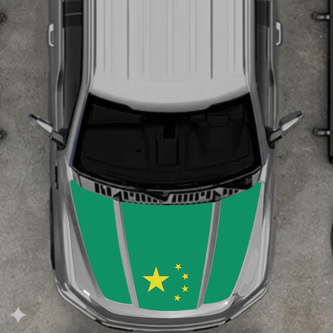 Hood Panel Decal/Sticker - China Flag Graphic Kit - For Ford F-150 2020-2026 - Premium Vinyl