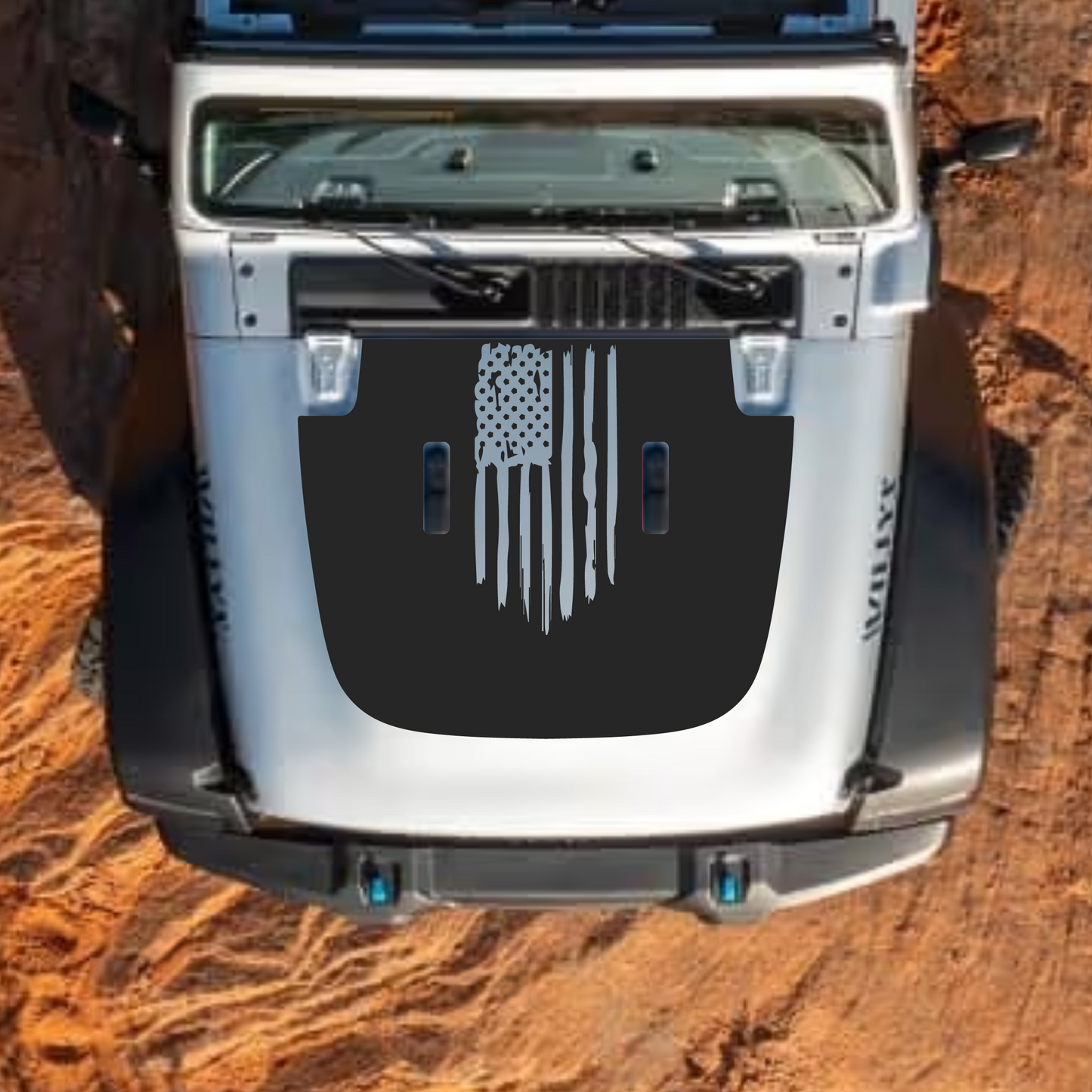 Hood Styles Decal/Sticker - For JL/JLU Sahara Hood - 2018-2025 - Premium Vinyl