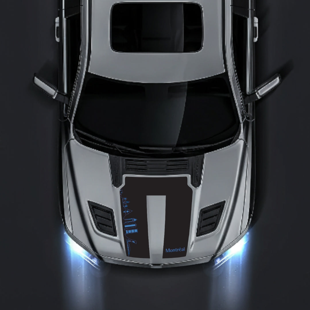 Hood Panel Decal/Sticker - Montreal Skyline Graphic Kit - For Dodge RAM 1500 2019-2025 - Premium Vinyl