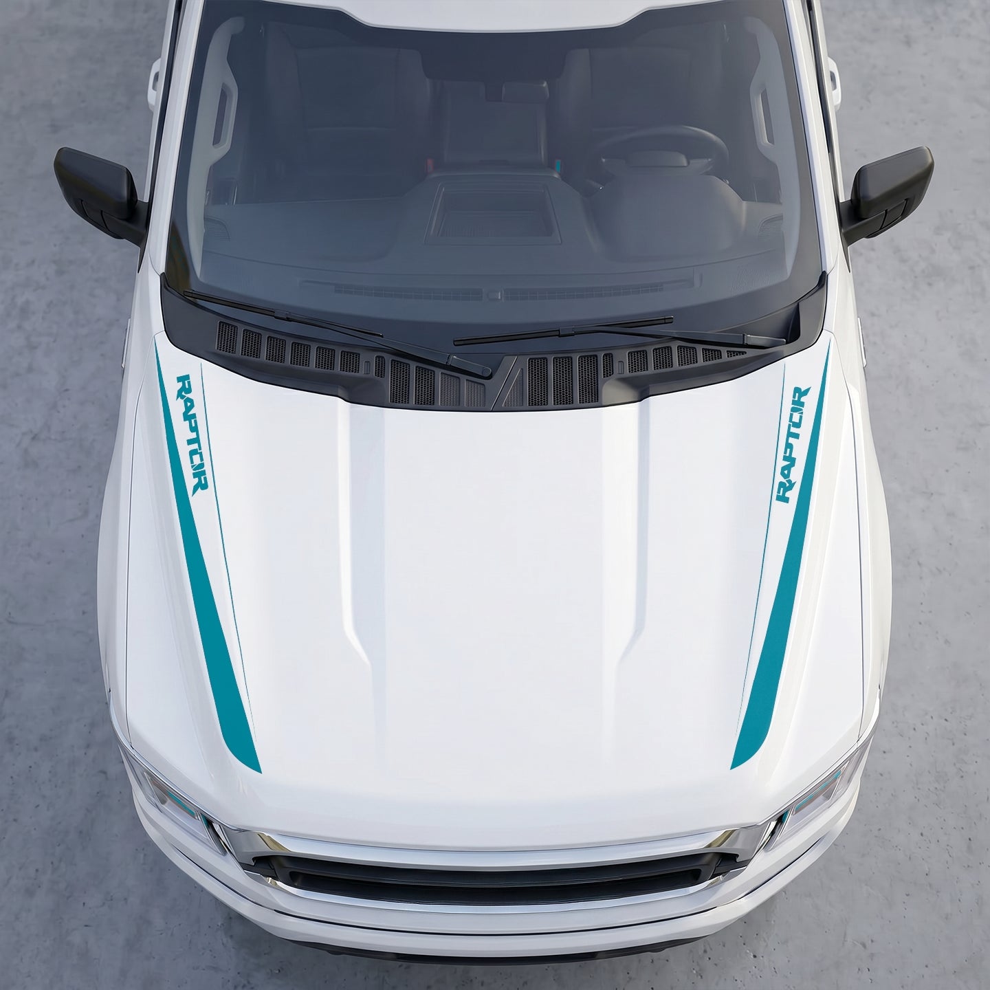 Hood Panel Decal/Sticker - Raptor Edition  Hood Cowl Stripes – Dual Side Vinyl Decal Graphic Kit - For Ford F-150 F150 2015-2020 - Premium Vinyl