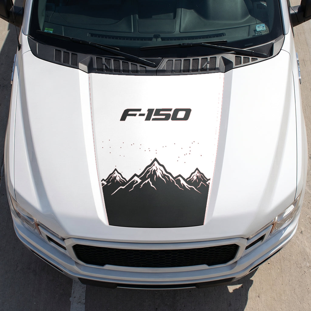 Hood Panel Decal/Sticker - Deep Mountain Graphic Decal Graphic Kit - For Ford F-150 2015-2020 - Premium Vinyl