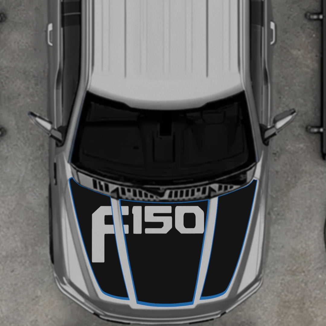 Hood Panel Decal/Sticker - Style 15 Graphic Kit - For Ford F-150 2020-2026 - Premium Vinyl