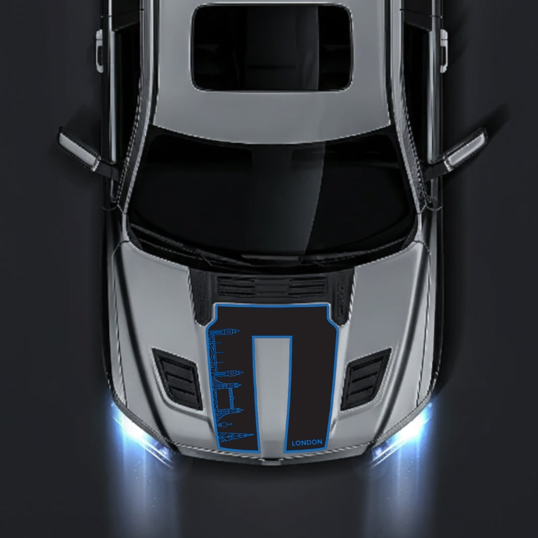 Performance Hood Panel Decal/Sticker - London Skyline - Border Graphic Kit - For Dodge RAM 1500 2019-2025 - Premium Vinyl