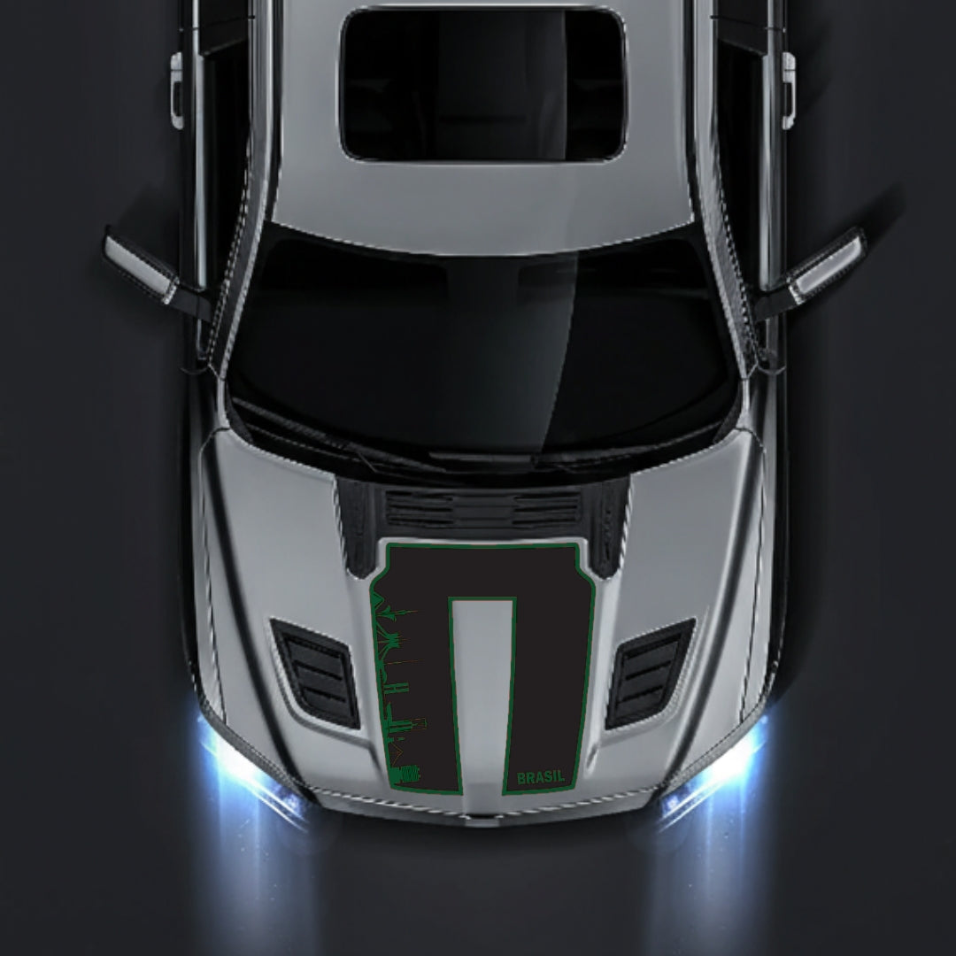 Hood Panel Decal/Sticker - Brazil Skyline - Border Graphic Kit - For Dodge RAM 1500 2019-2025 - Premium Vinyl