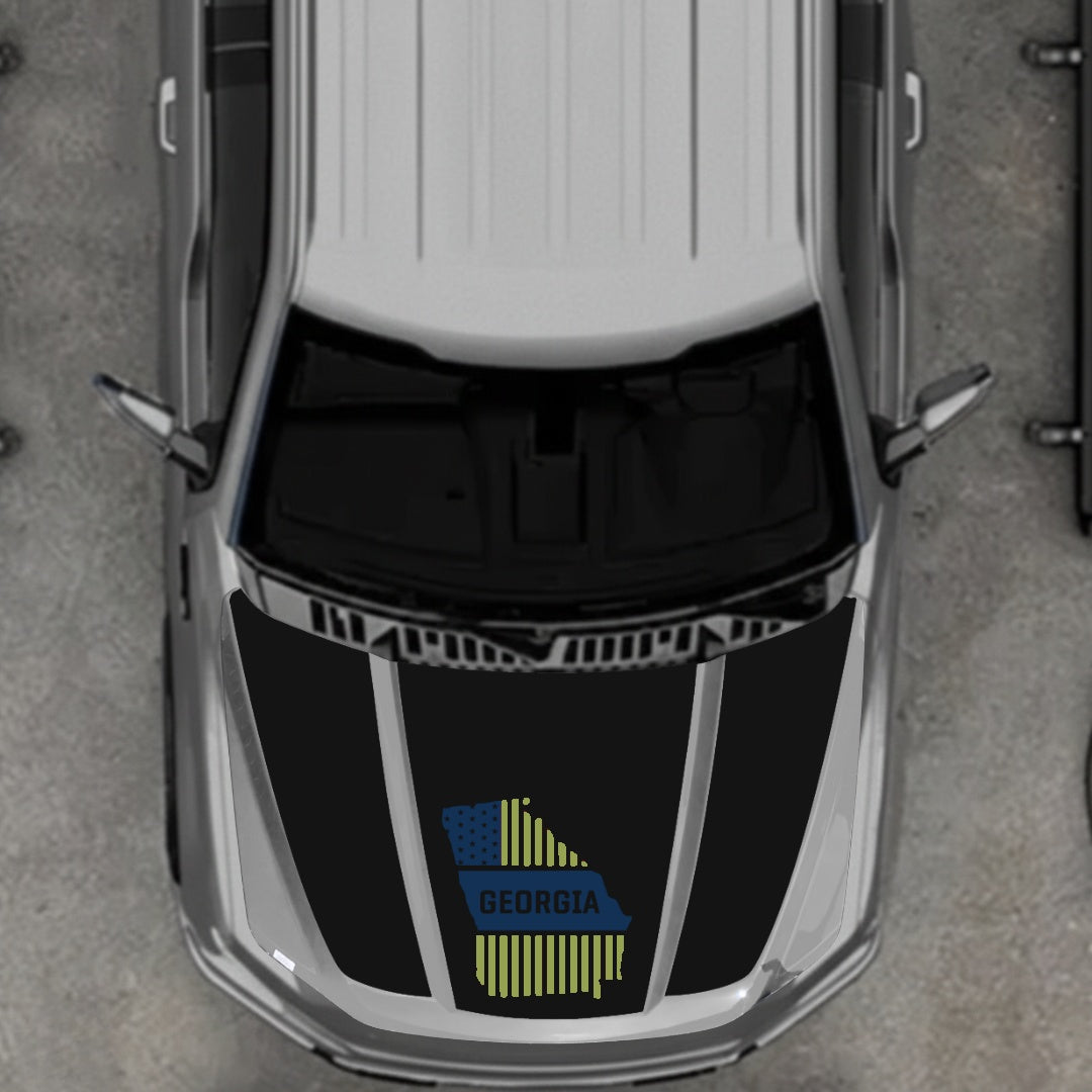 Hood Panel Decal/Sticker - Georgia Graphic Kit - For Ford F-150 2020-2026 - Premium Vinyl