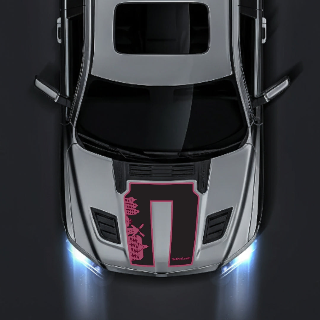 Performance Hood Panel Decal/Sticker - Netherlands Skyline - Border Graphic Kit - For Dodge RAM 1500 2019-2025 - Premium Vinyl