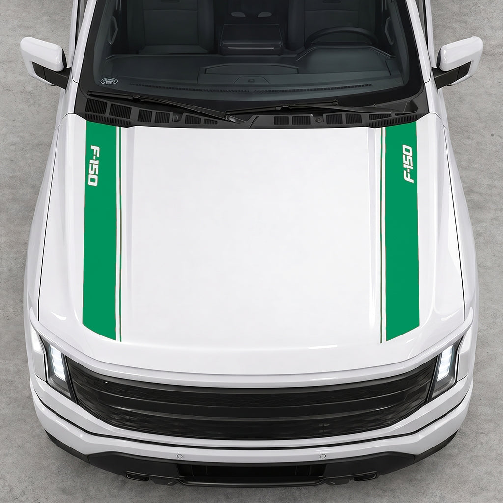 Hood Panel Decal/Sticker - Double Side Solid F150 Graphic Decal Graphic Kit - For Ford F-150 2015-2020 - Premium Vinyl