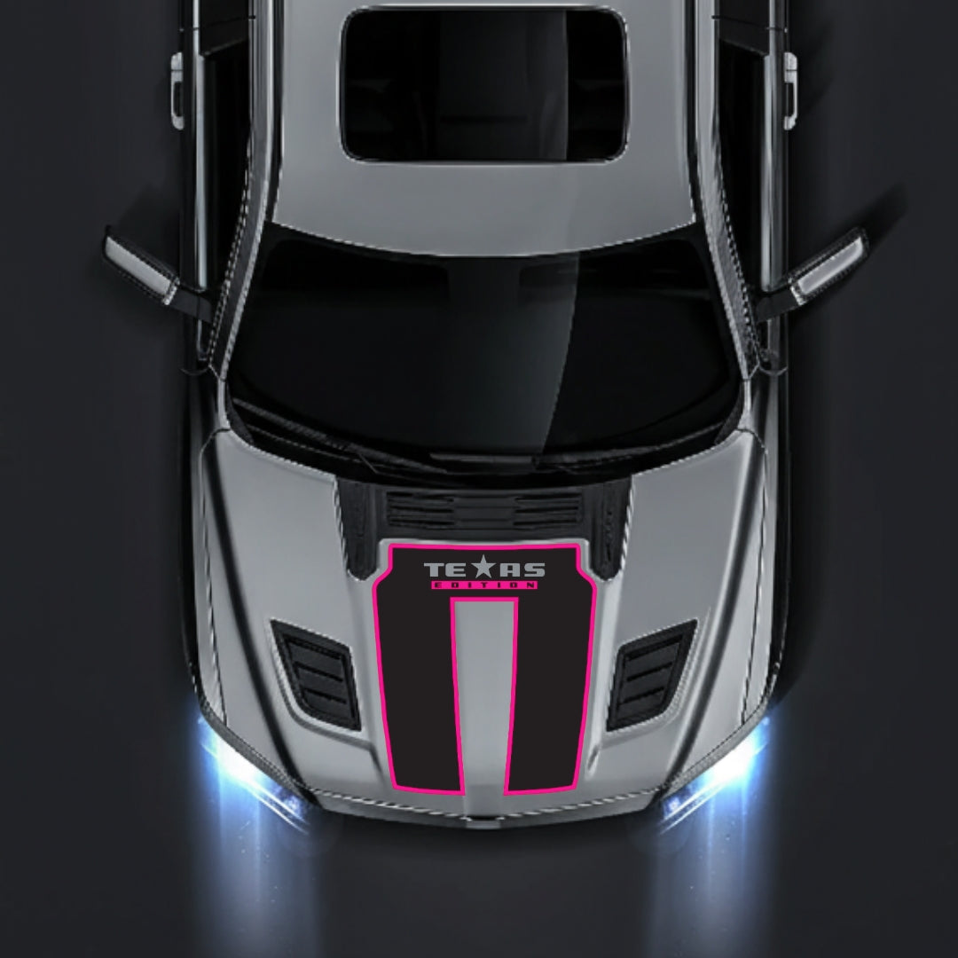 Hood Panel Decal/Sticker - Texas Edition - Cut - Border Graphic Kit - For Dodge RAM 1500 2019-2025 - Premium Vinyl