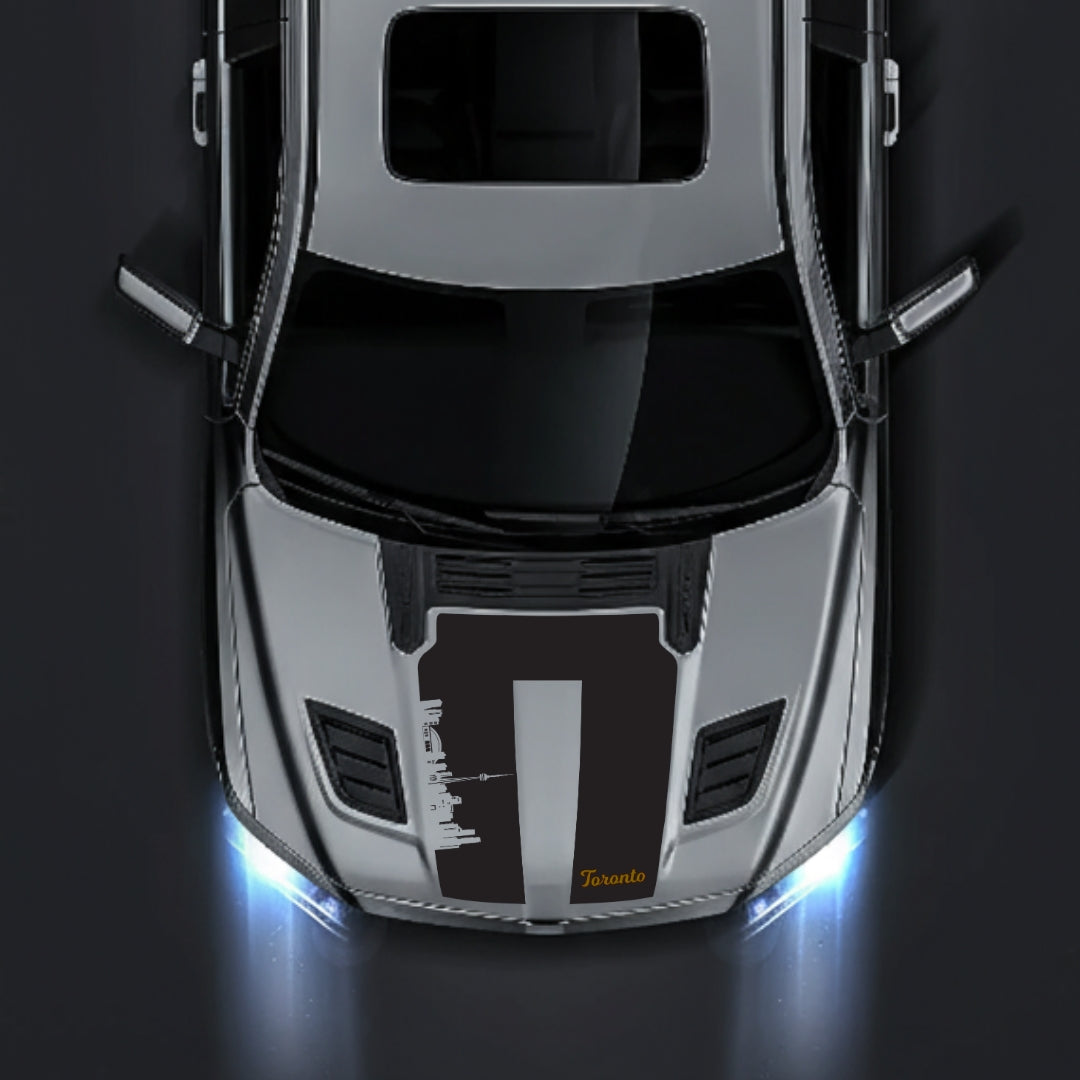 Performance Hood Panel Decal/Sticker - Toronto Skyline - Cut Graphic Kit - For Dodge RAM 1500 2019-2025 - Premium Vinyl