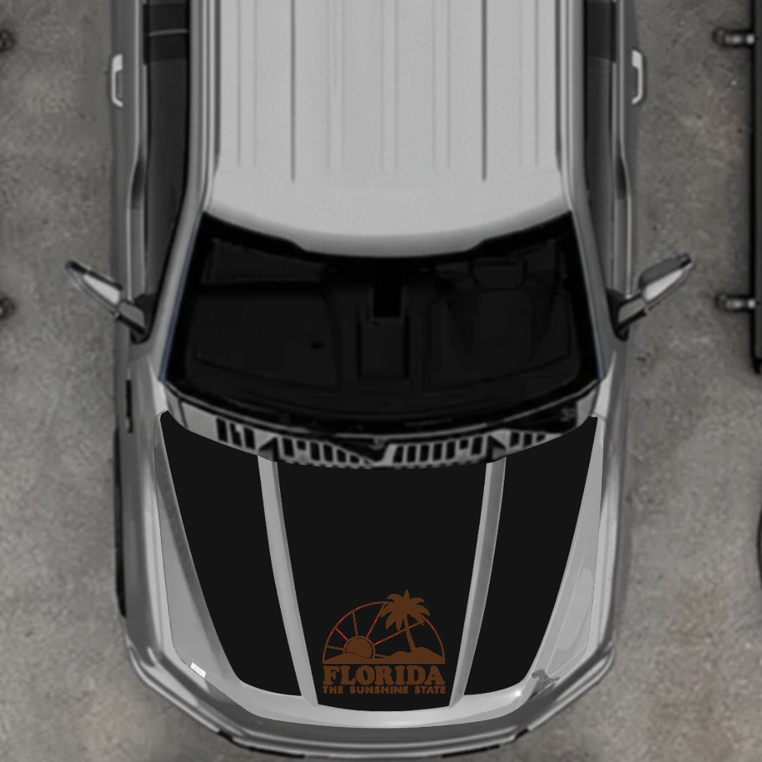 Hood Panel Decal/Sticker - Florida Graphic Kit - For Ford F-150 2020-2026 - Premium Vinyl