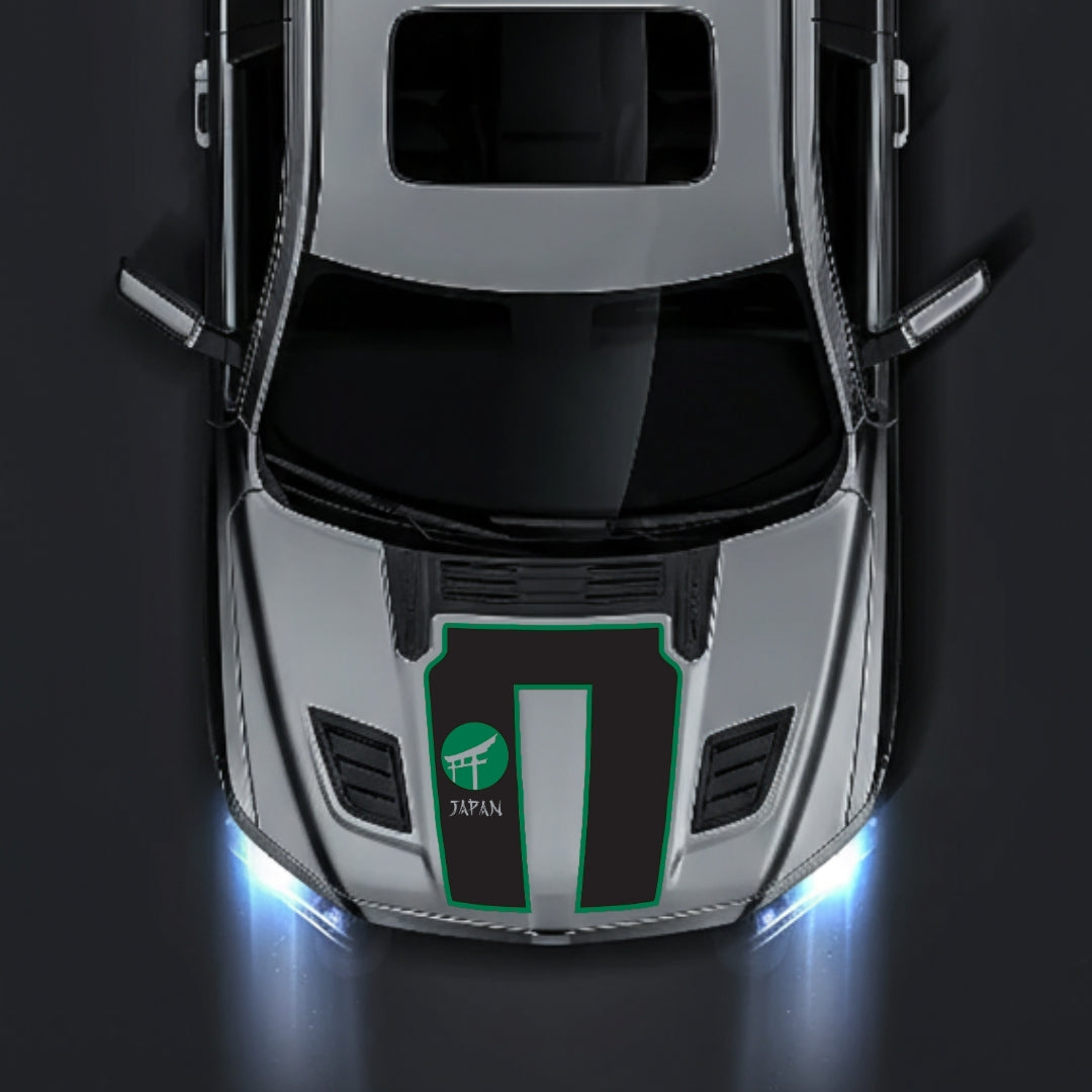 Performance Hood Panel Decal/Sticker - Japan - Cut - Border Graphic Kit - For Dodge RAM 1500 2019-2025 - Premium Vinyl
