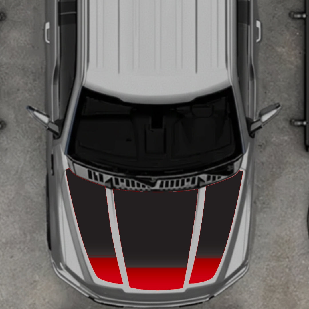 Hood Panel Decal/Sticker - Shades Graphic Kit - For Ford F-150 2020-2026 - Premium Vinyl