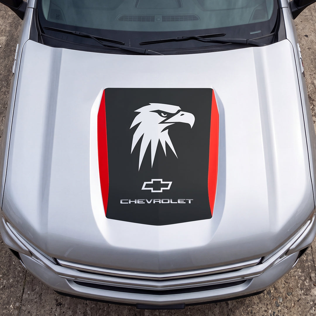 Hood Panel Decal/Sticker - Eagle Head Graphic Decal Graphic Kit - For Chevrolet Silverado 2019-2024 - Premium Vinyl