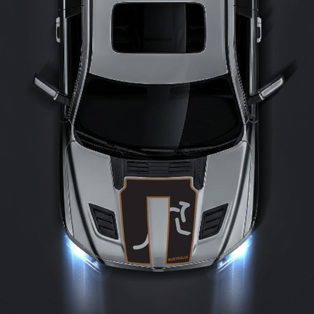 Performance Hood Panel Decal/Sticker - Australia - Cut - Border Graphic Kit - For Dodge RAM 1500 2019-2025 - Premium Vinyl