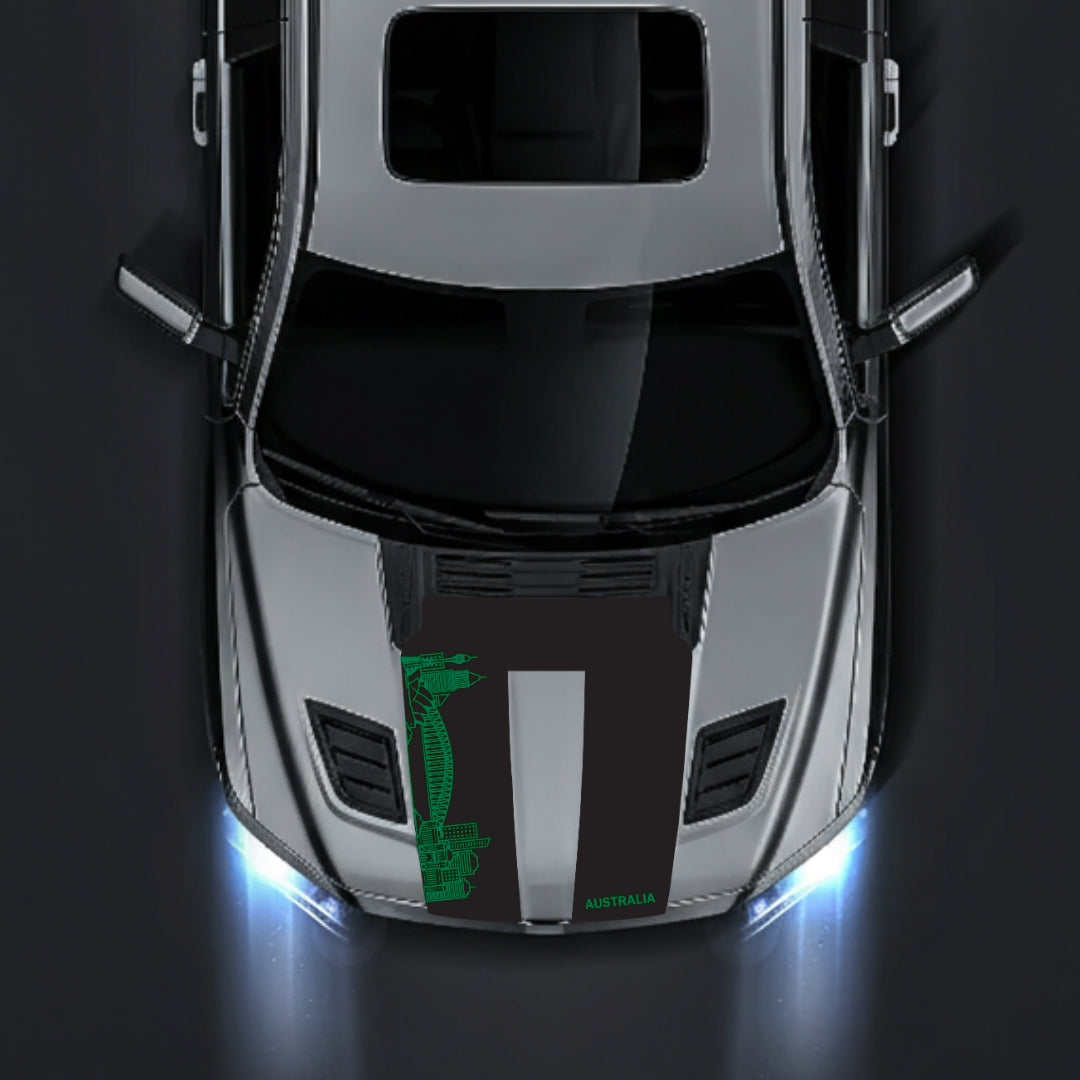Performance Hood Panel Decal/Sticker - Australia Skyline Graphic Kit - For Dodge RAM 1500 2019-2025 - Premium Vinyl
