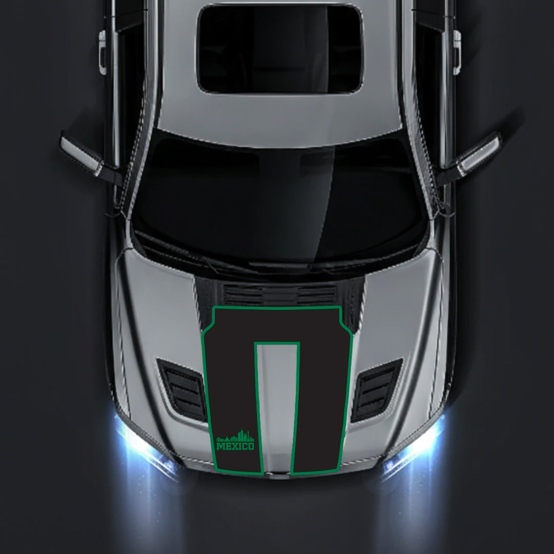 Performance Hood Panel Decal/Sticker - Mexico - Border Graphic Kit - For Dodge RAM 1500 2019-2025 - Premium Vinyl