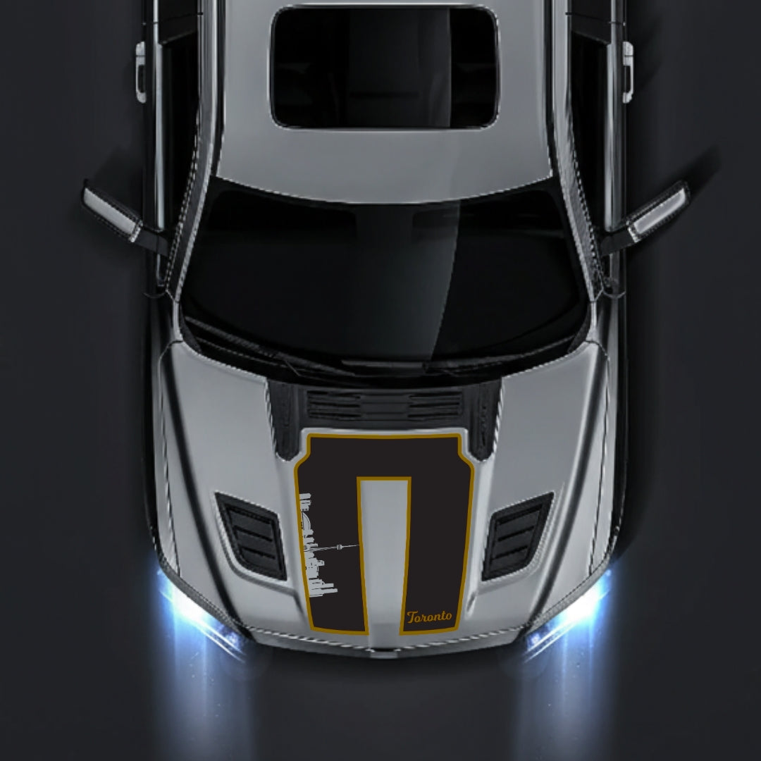 Performance Hood Panel Decal/Sticker - Toronto Skyline - Cut - Border Graphic Kit - For Dodge RAM 1500 2019-2025 - Premium Vinyl