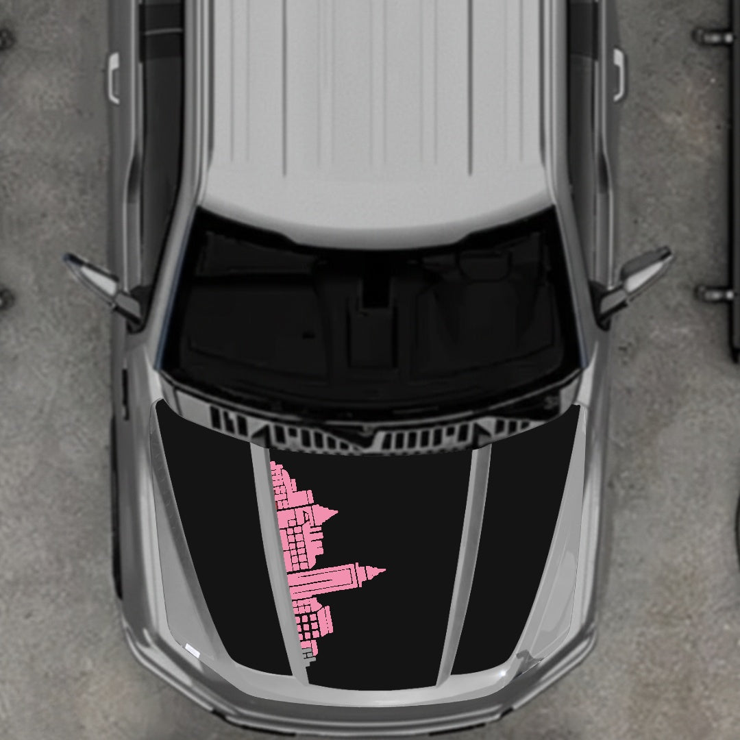 Hood Panel Decal/Sticker - Halifax Skyline Graphic Kit - For Ford F-150 2020-2026 - Premium Vinyl