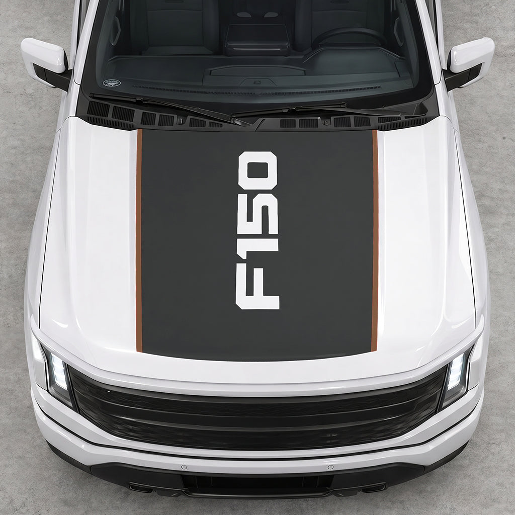 Hood Panel Decal/Sticker - Solid F150 Graphic Decal Graphic Kit - For Ford F-150 2015-2020 - Premium Vinyl